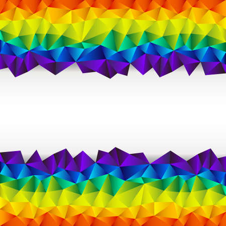 colorful spectrum rainbow background with polygonal triangular pattern with copy spaceのイラスト素材