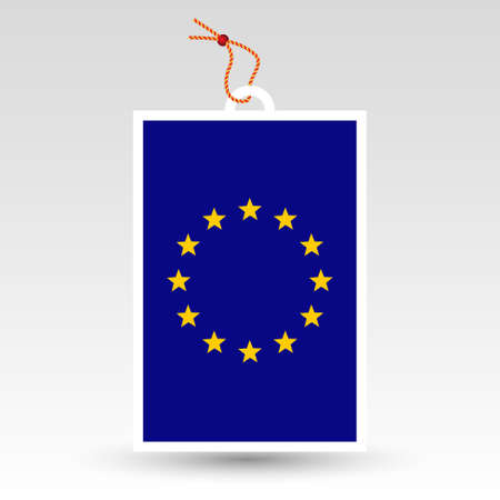 vector simple eu tag - symbol of made in european union - label with stringのイラスト素材