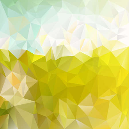 vector polygonal background with irregular tessellations pattern - triangular design in spring colors - green sunny meadowのイラスト素材