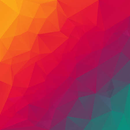 vector polygonal background with irregular tessellations pattern - triangular design in rainbow spectrum colors - orange, red, violet, blueのイラスト素材