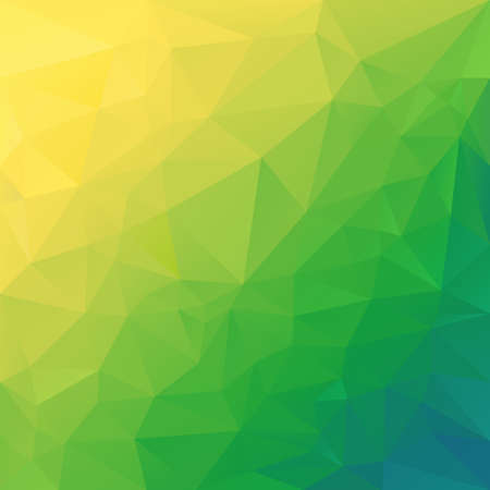 vector polygonal background with irregular tessellations pattern - triangular design in diagonal colors - green, yellow, blueのイラスト素材