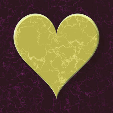 gold yellow heart on purple marble background - seamless pattern texture backgroundの写真素材