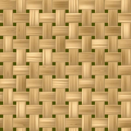 bright woody rattan wicker weave seamless pattern texture backgroundの写真素材