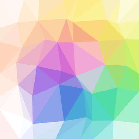 abstract irregular polygon background with a triangular pattern in pastel full color spectrum colorsのイラスト素材