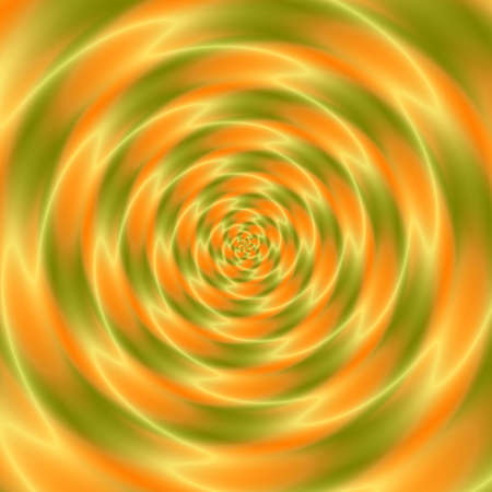 green and orange magic rounded swirl backgroundの写真素材
