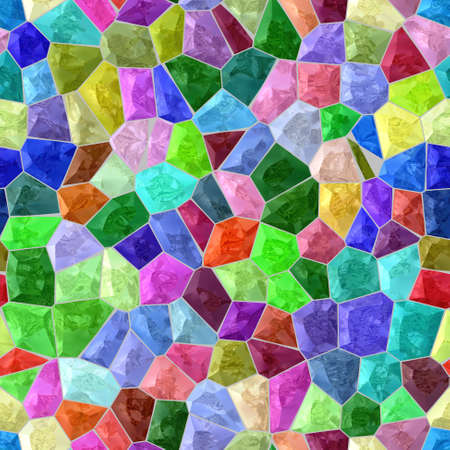 vibrant colorful marble irregular plastic stony mosaic seamless pattern texture background with gray groutの写真素材