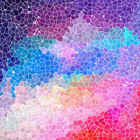 colorful pink, blue, purple and violet colored abstract marble irregular plastic stony mosaic pattern texture background with white grout - vibrant colorsの写真素材