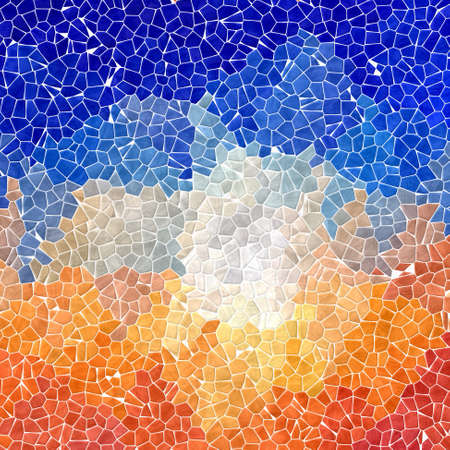 abstract nature marble plastic stony mosaic tiles texture background with white grout - vibrant...