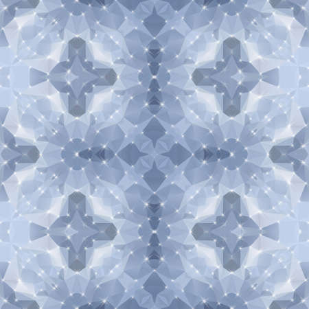mosaic kaleidoscope seamless pattern texture background - gray colored with reflection