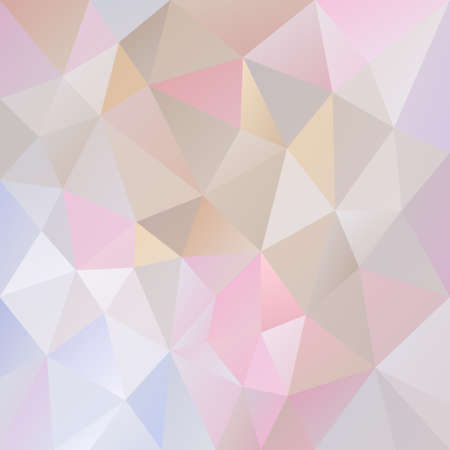 Vector abstract irregular polygon background with a triangle pattern in light pastel color - pink, purple, blue, beige, grayのイラスト素材