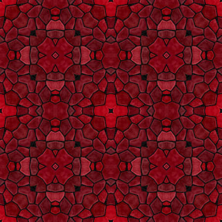 mosaic kaleidoscope seamless pattern texture background - burgundy red and maroon colored with black...