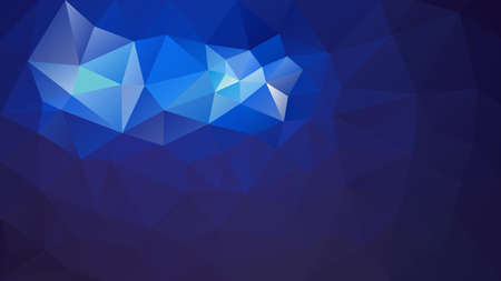 vector abstract irregular polygonal background - triangle low poly pattern - dark night sky blue colorのイラスト素材