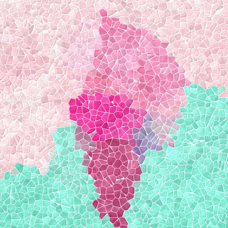 abstract nature marble plastic stony mosaic tiles texture background with white grout - mint green hot magenta baby pink colors
の写真素材