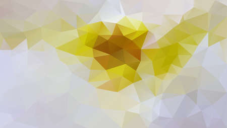 vector abstract irregular polygon background - triangle low poly pattern - color yellow ochre grey whiteのイラスト素材