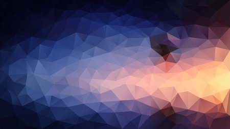 vector abstract irregular polygon background - triangle low poly pattern - color dark night blue and...