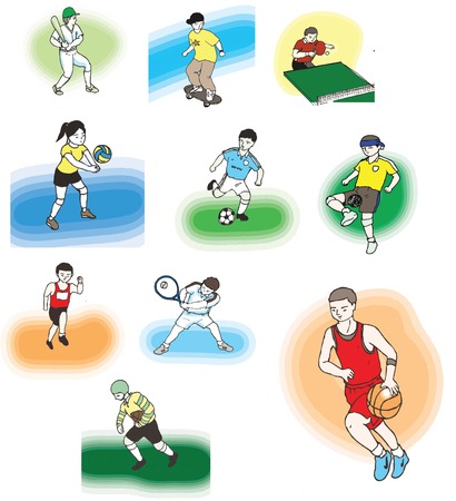Sport playersのイラスト素材
