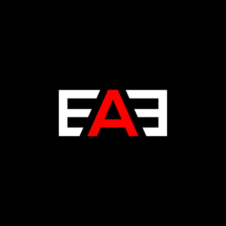 EAE letter creative icon design, Alphabet EAE icon template.のイラスト素材