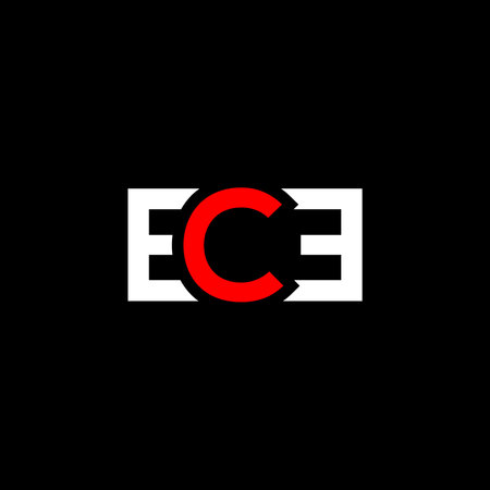 ECE letter creative icon design, Alphabet ECE icon template.のイラスト素材