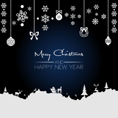 Merry Christmas and Happy New Year background design. Abstract art wallpaper, headers, posters, cards, website, Vector Illustration.のイラスト素材