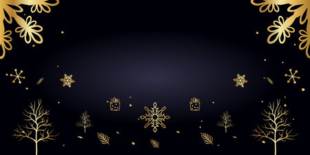 Merry Christmas and Happy New Year background design. Abstract art wallpaper, headers, posters, cards, website, Vector Illustration.のイラスト素材