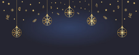 Merry Christmas and Happy New Year background design. Abstract art wallpaper, headers, posters, cards, website, Vector Illustration.のイラスト素材