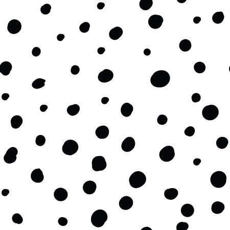 Seamless Pink Dots Repeat Vector Pattern. Perfect for a backdrop, textile, clothing. Simple and minimal design. Hand Drawn.のイラスト素材