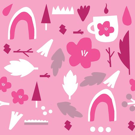 This pattern is great for scrap booking, invitations, birthday parties, textile. Design by Alicia Ard.のイラスト素材