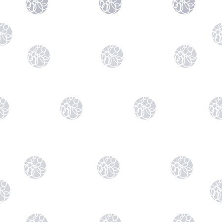 Blue hand drawn dots on white background. circles. Seamless pattern. Stylish repeating texture. Modern. Simple. Perfect for scrap booking, wallpaper, and textile.のイラスト素材