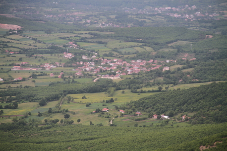 Kosovo village from altitude 1500 m の写真素材