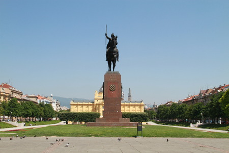 Monument in Zagreb city centerの写真素材