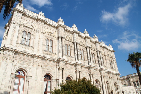 Royal building from sideways in Dolmabahce, Istanbul, Turkeyのeditorial素材