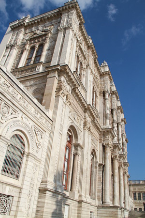Sideways view of ottoman building in Dolmabahce, Istanbul, Turkeyのeditorial素材