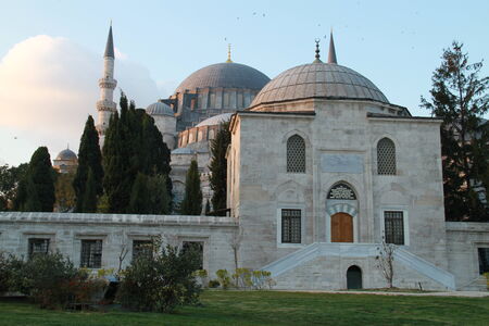 View of Suleymaniye Mosque in the autumn, Istanbul, Turkeyのeditorial素材