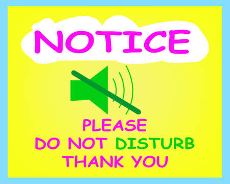 do not disturb board sign or notice,muted,silenceのイラスト素材