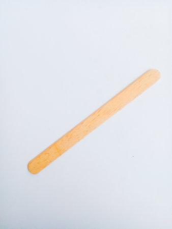 Ice cream sticks on white background. Wooden ice cream sticks.