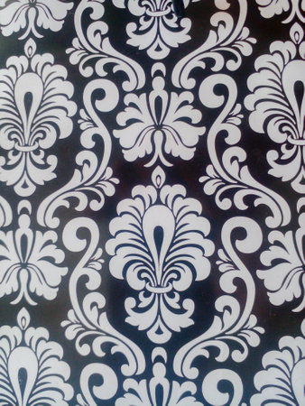 Black and white batik motif. Beautiful batik motif.の写真素材