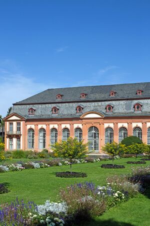 Orangerie and Orangerie garden in Darmstadt (Hesse, Germany)の写真素材