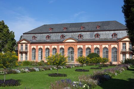 Orangerie and Orangerie garden in Darmstadt (Hesse, Germany)の写真素材
