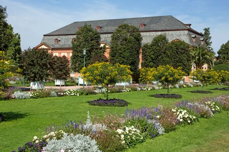 Orangerie and Orangerie garden in Darmstadt (Hesse, Germany)の写真素材