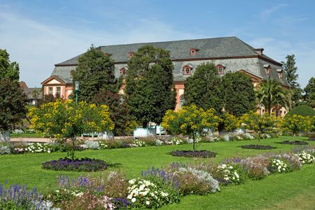Orangerie and Orangerie garden in Darmstadt (Hesse, Germany)の写真素材