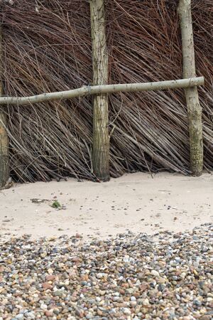 Flood protection at the shore of the rhineの写真素材