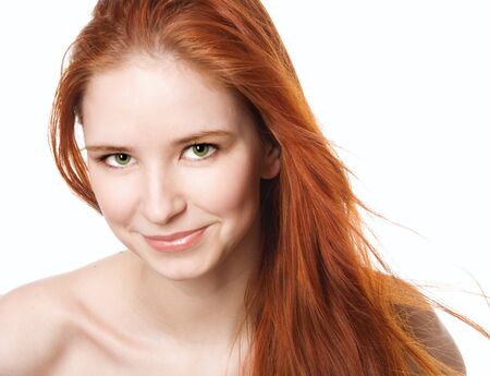 Young smiling redheadの写真素材