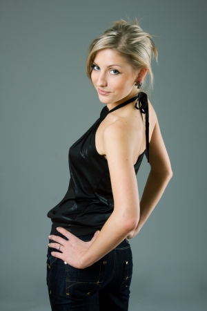 Young blonde girlの写真素材