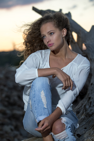 Beautiful young womanの写真素材