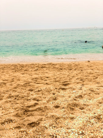 Beachside tranquility amidst clouds