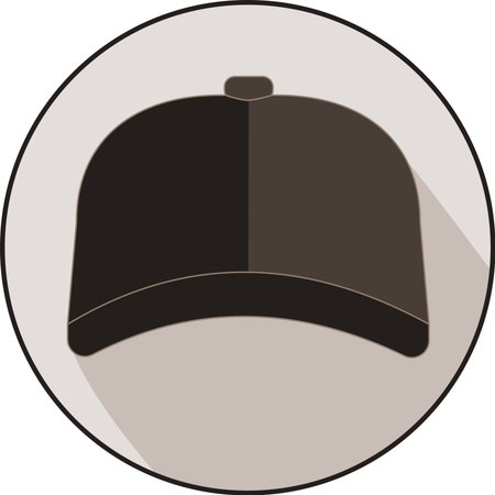 Stylish cap icon, featuring a sleek and modern flat style.の写真素材