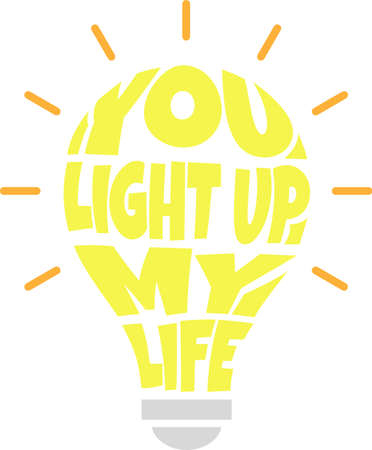 You light up my life. Light bulb vector illustration.のイラスト素材