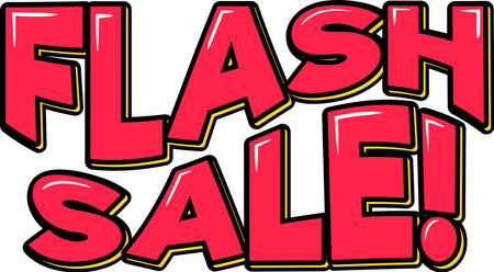 Flash sale lettering vector illustrationのイラスト素材