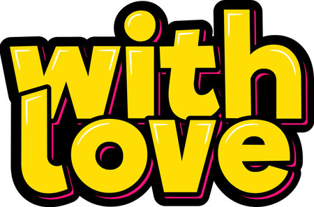 With love lettering vectorのイラスト素材