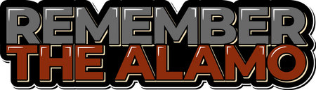 Bring a touch of history to your designs with this stunning aesthetic lettering vector design of "Remember the Alamo." Perfect for adding an authentic Texan vibe to your projects.のイラスト素材